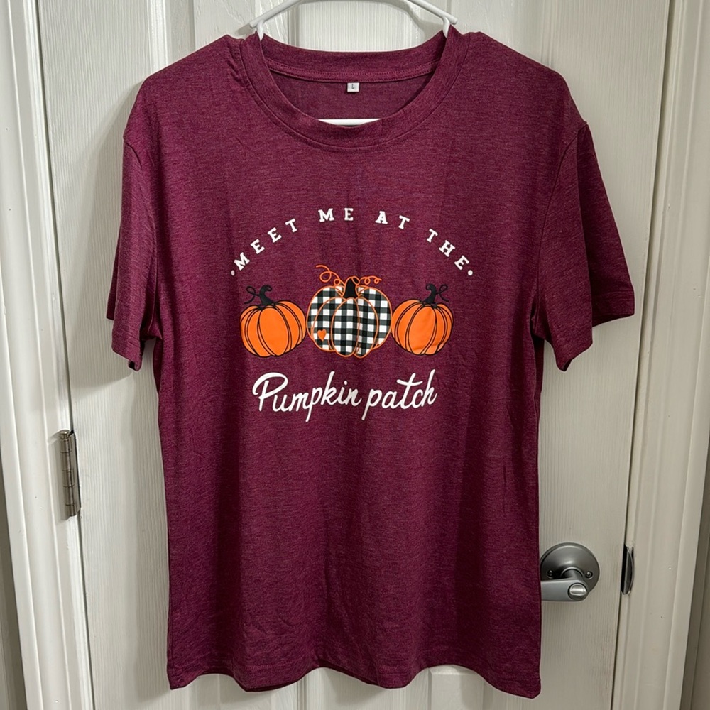 Brand new women’s fall T-shirt size large.